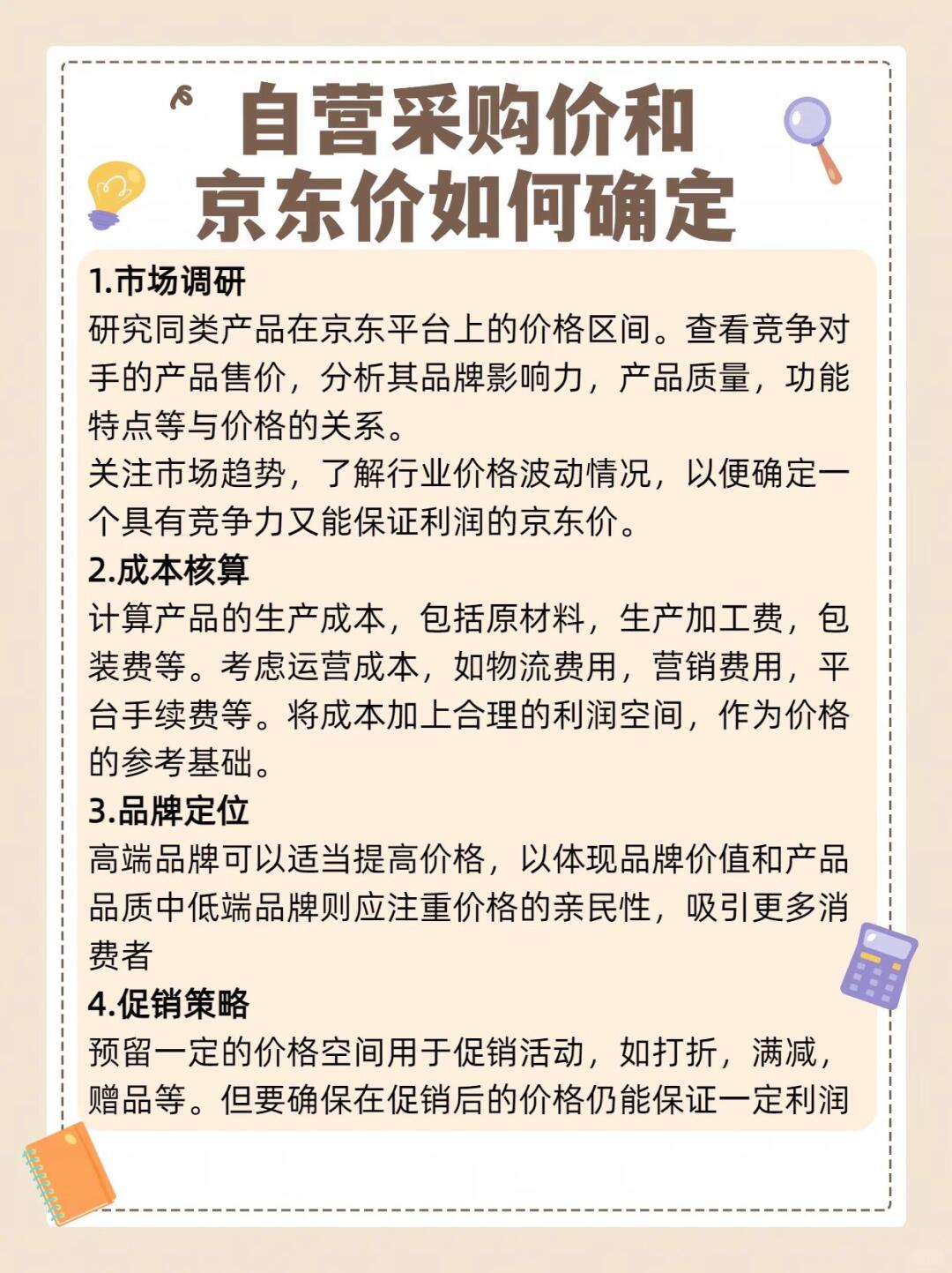 自营采购价和京东价如何定？
