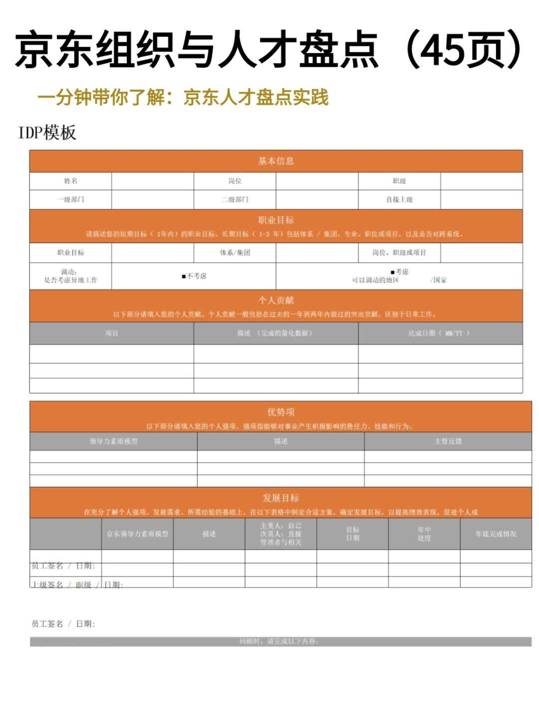 一分钟带你了解京东HRBP组织与人才盘点实践