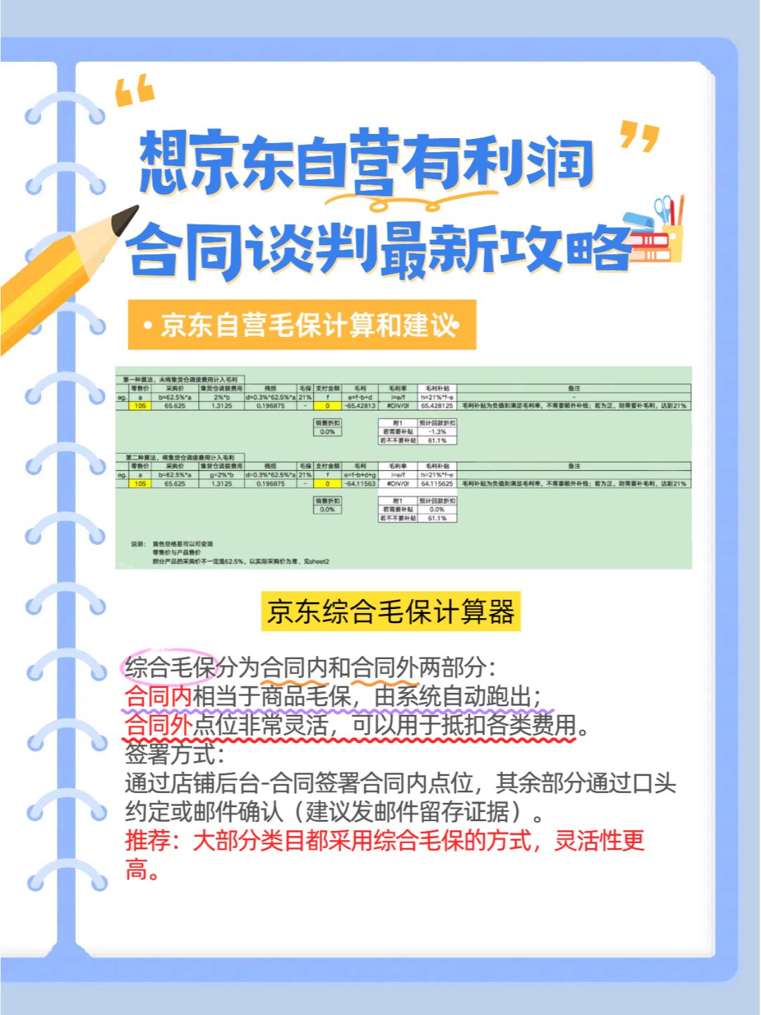 想京东自营有利润的合同谈判最新攻略