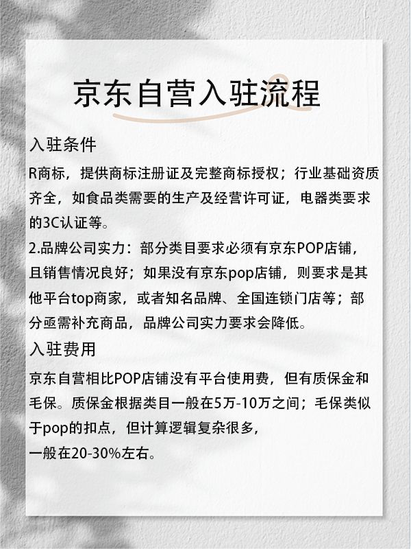%title插图%num 90%的人都知道的京东自营的入驻流程