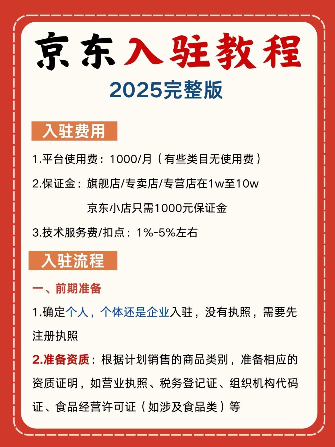 京东入驻流程教程来了‼️一定要收藏✅