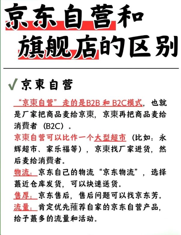 京东自营和旗舰店到底有什么区别？