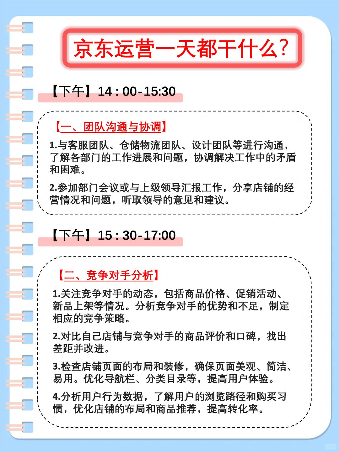 电商运营一天做那些事