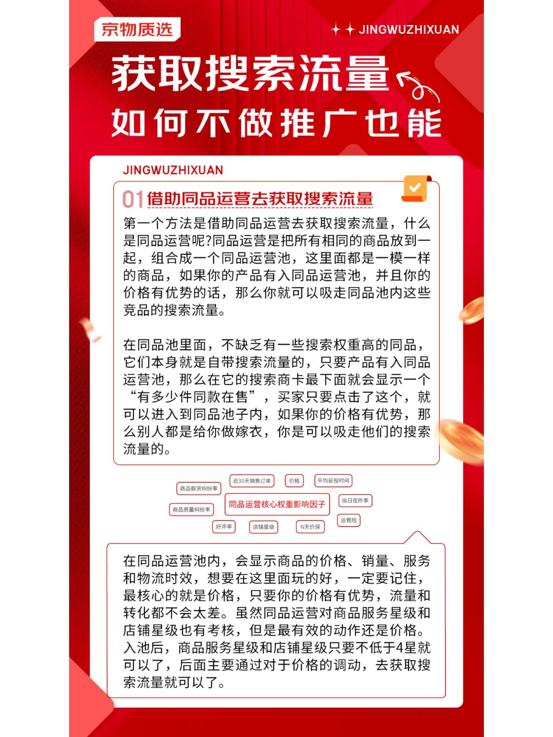 京东搜索流量重点关注价格星级