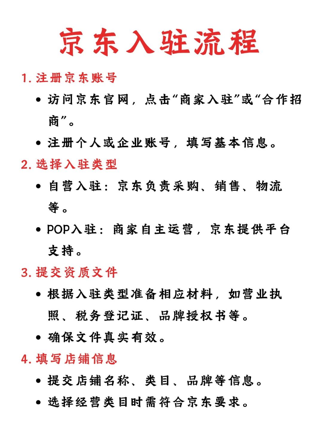 京东入驻超详细流程，赶紧码住吧！