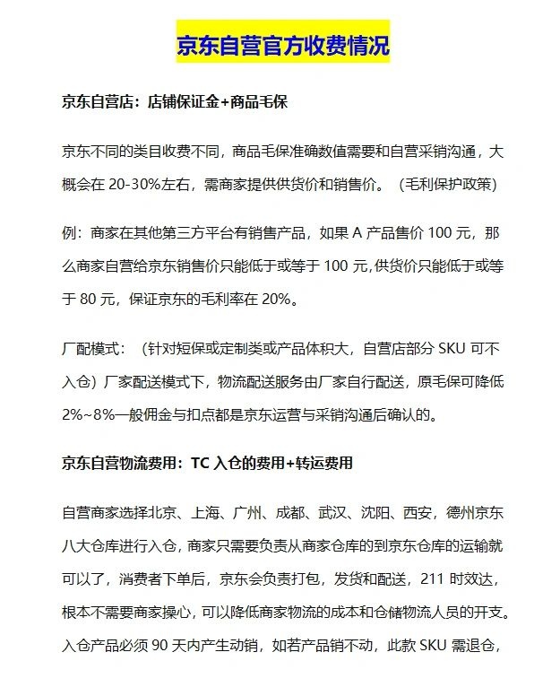 %title插图%num 京东自营店有哪些费用?