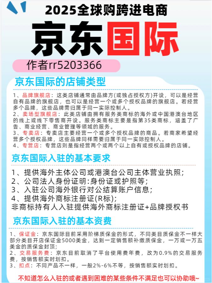 2025如何入驻京东国际❓入驻要求及费用❗