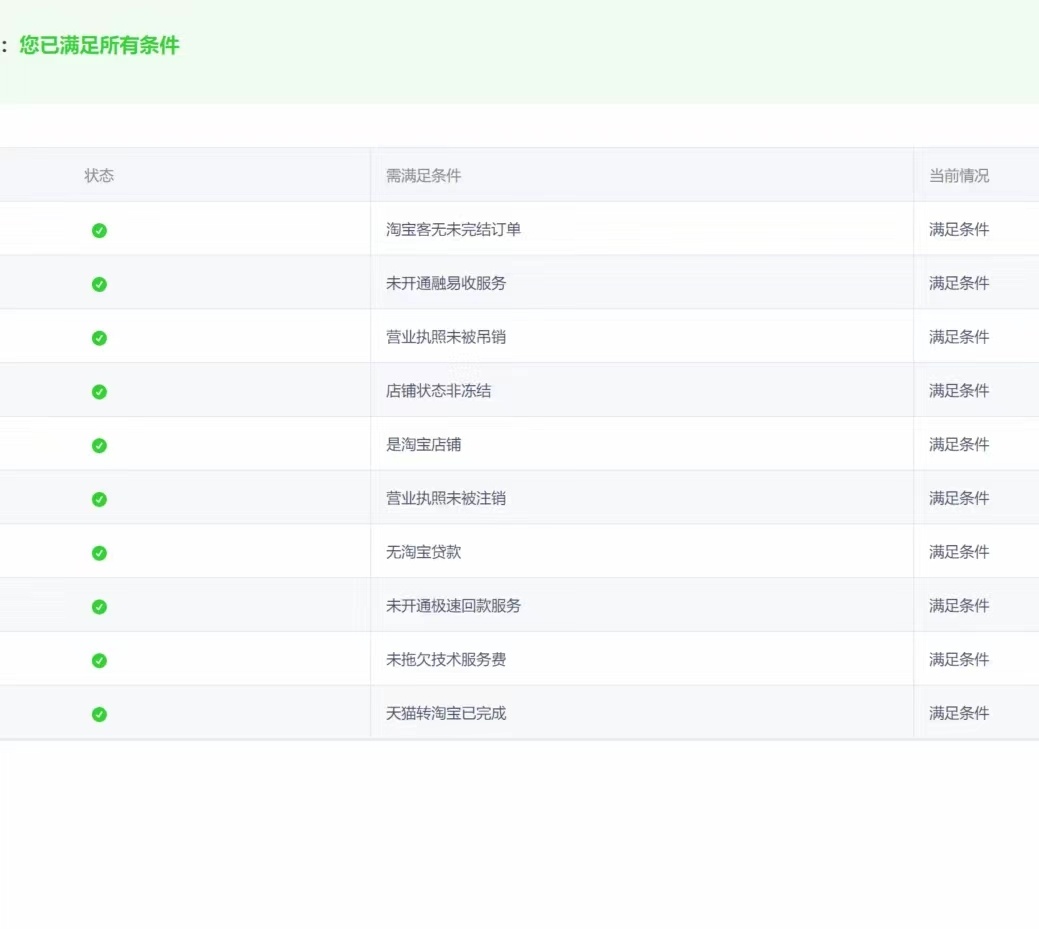 淘宝后台过户卖家店铺需要的审核条件