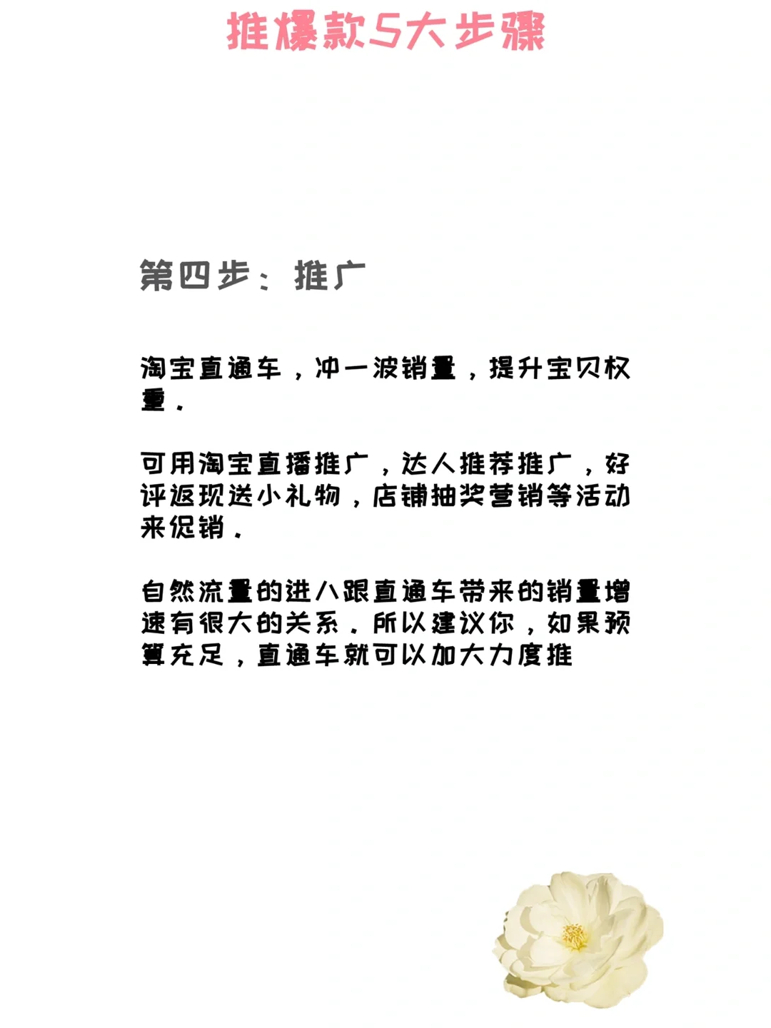 ✨新手宝宝们快来学习店铺推爆款的思路啦