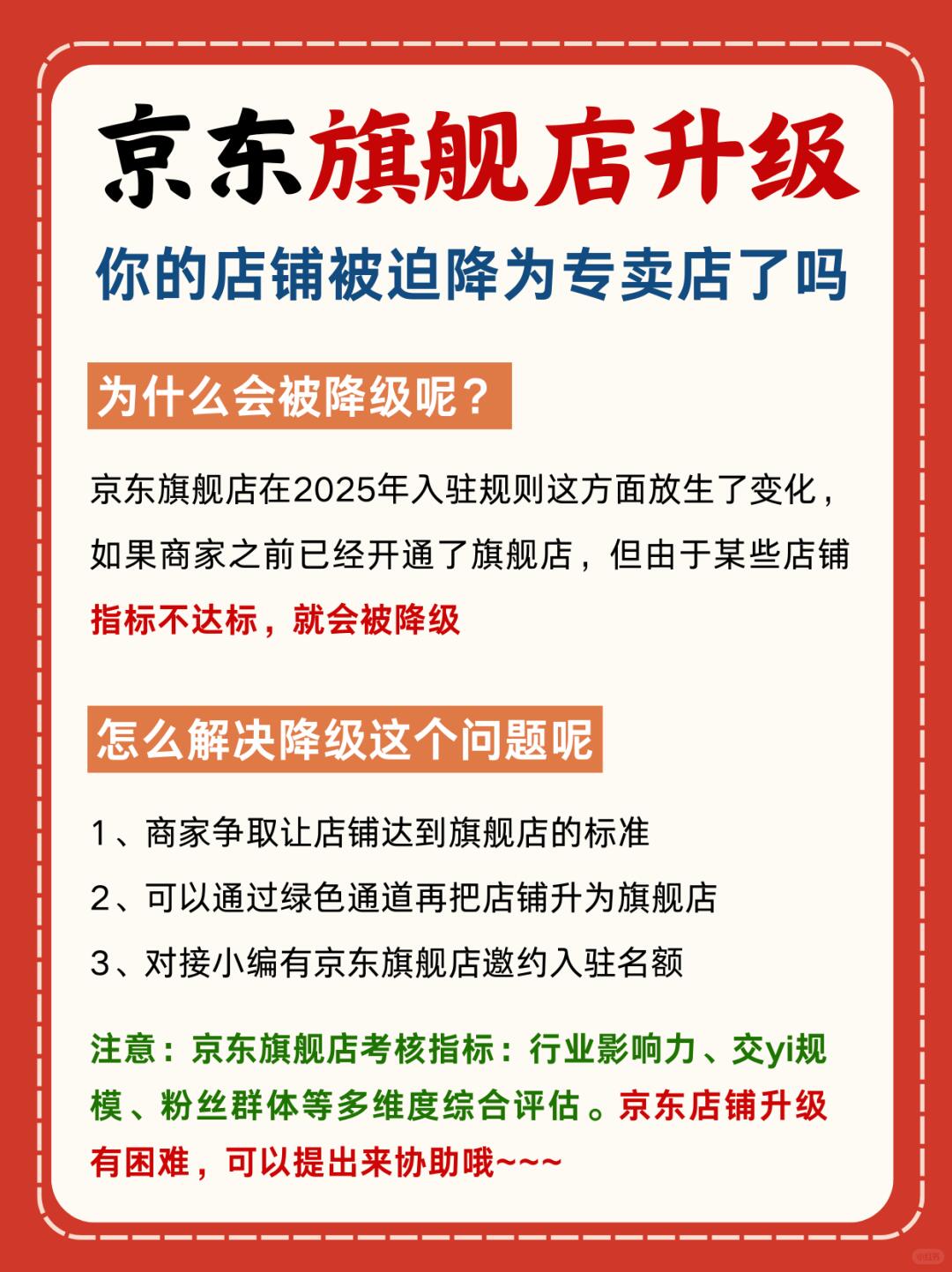 京东旗舰店被降级了怎么办❓商家看过来❗