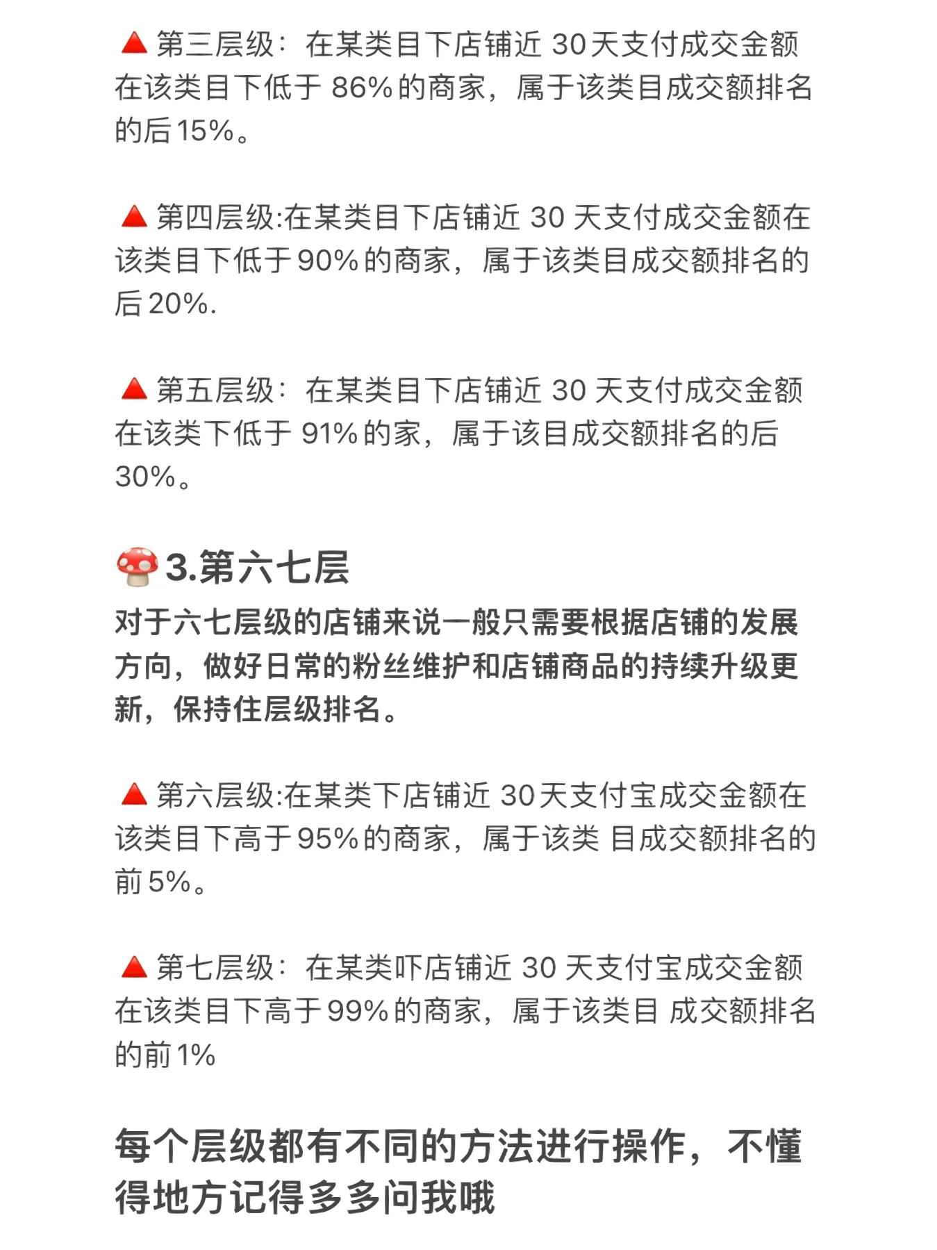 店铺每个层级要用不同的思维去运营操作！每个层级都有不同的方法 ...