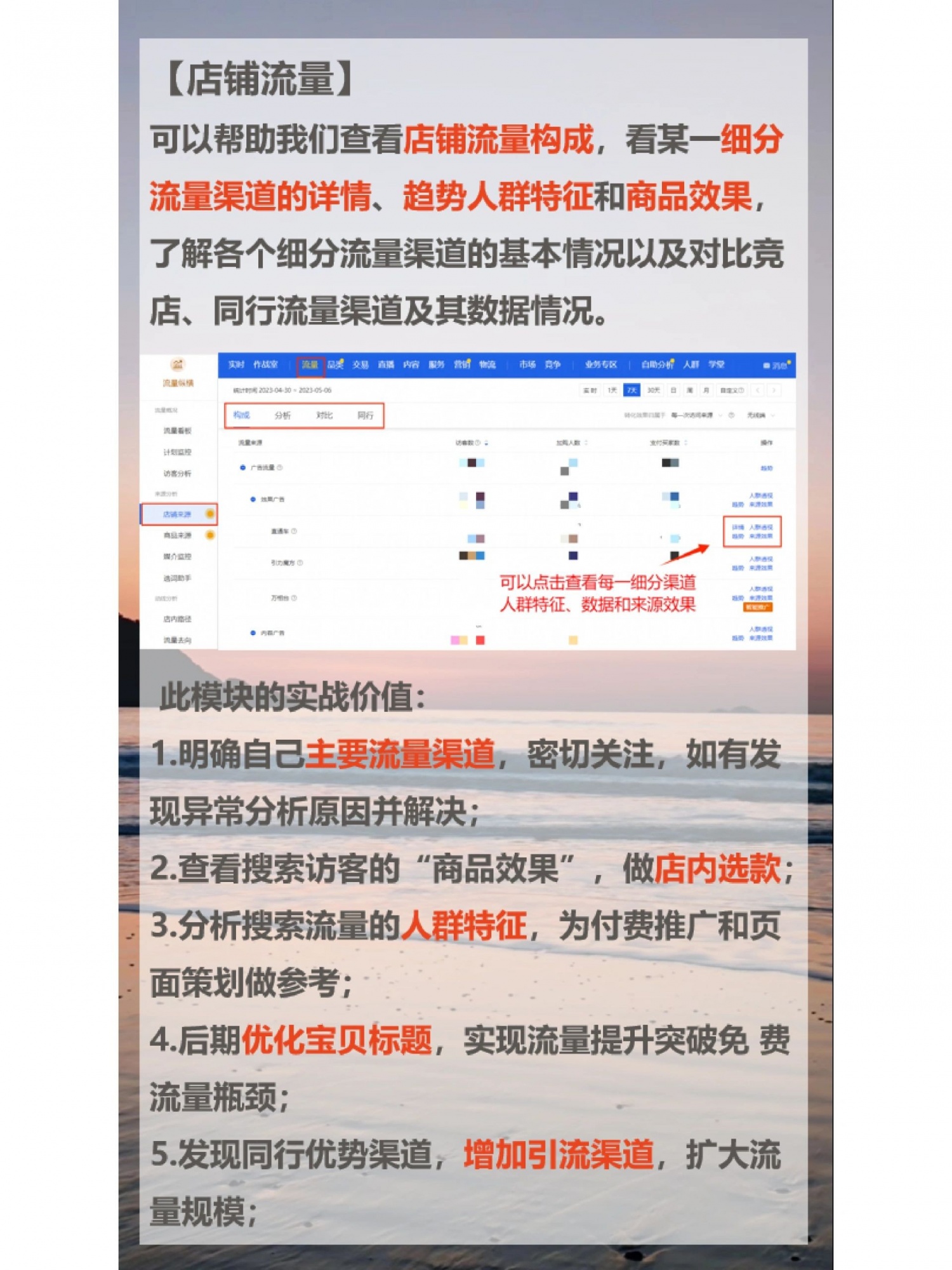 运营助理第83天——生意参谋功能详解（一）运营助理比较重要的还 ...