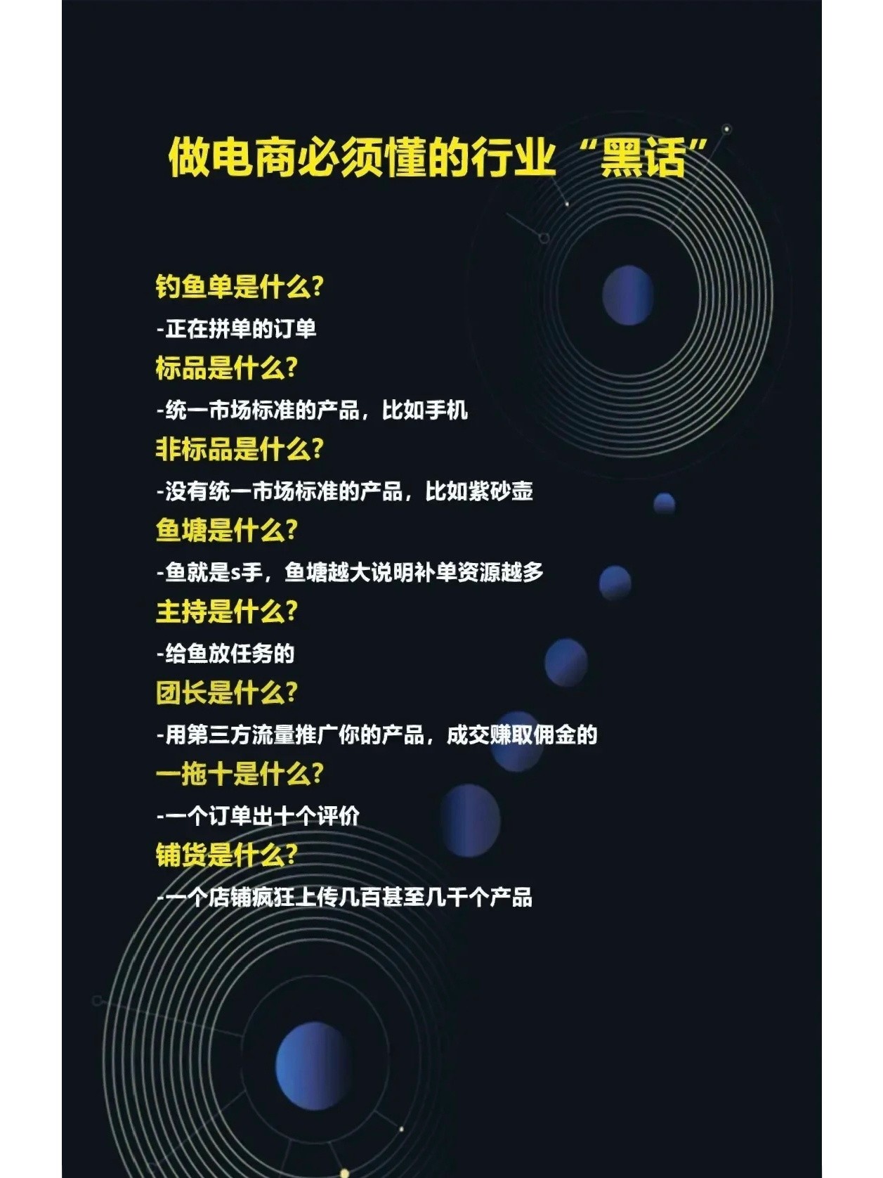 创业做电商必须要懂的行业术语