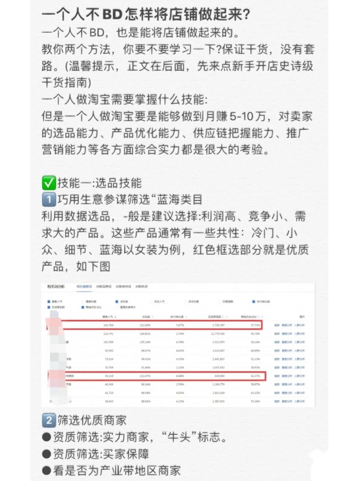 不靠BD的话我们要靠什么把店铺做起来呢！一个人不BD，也是能将店 ...