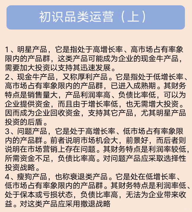 初始品类运营，要做哪些？
