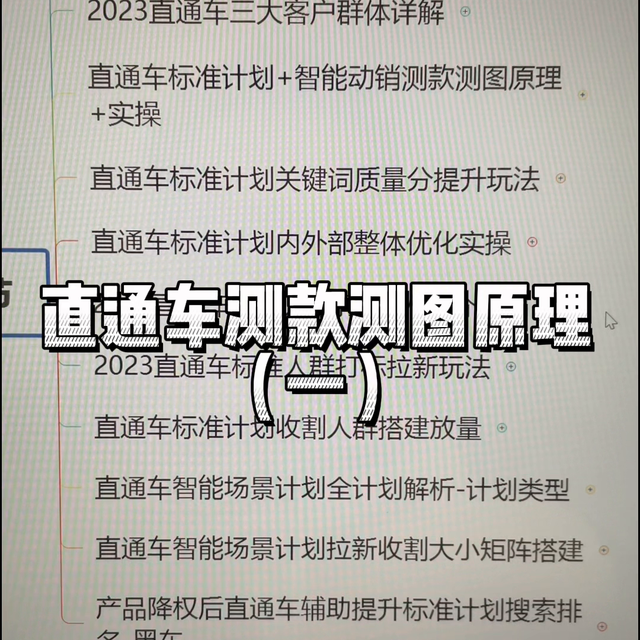 直通车系列：现货以及定制产品测款跟测图原理（一）