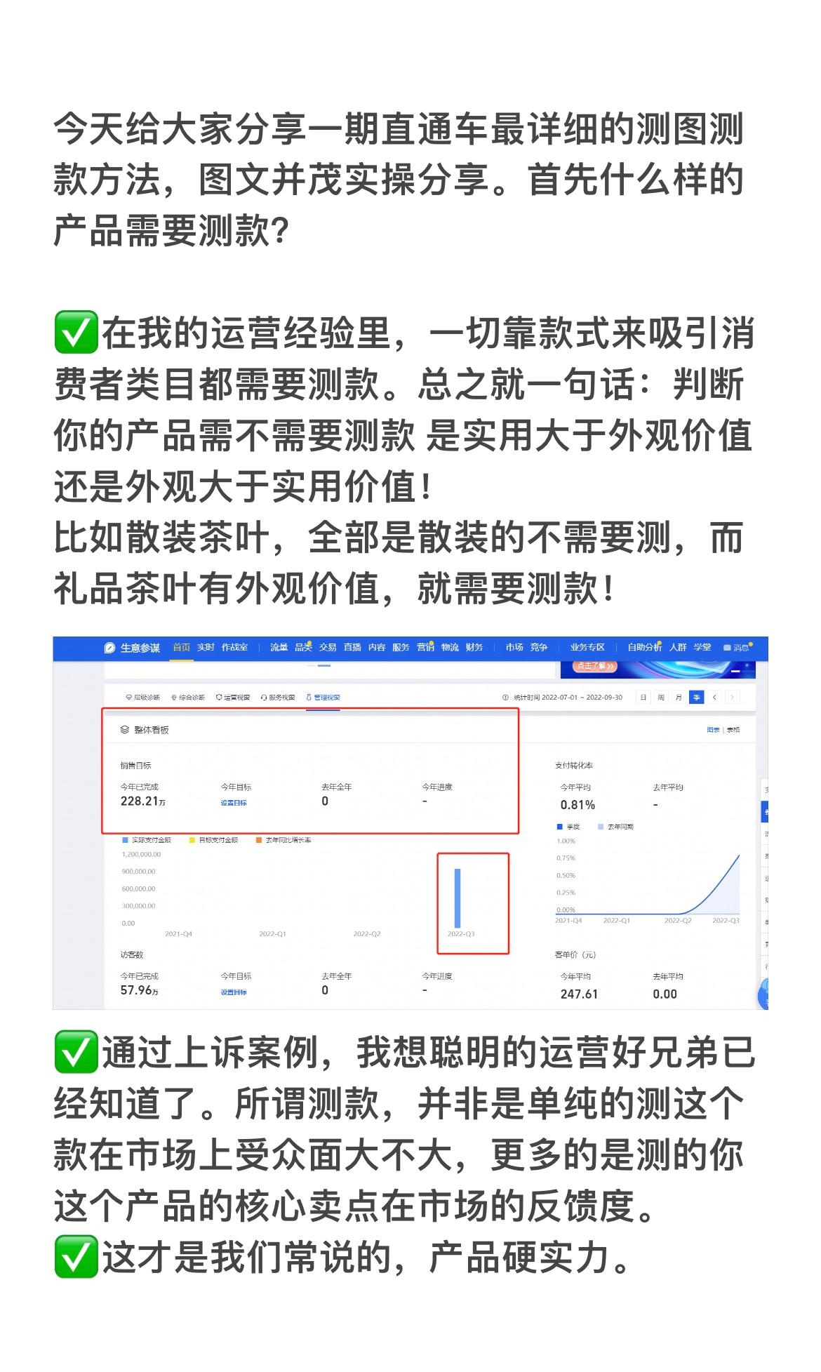 直通车测款测图的方法