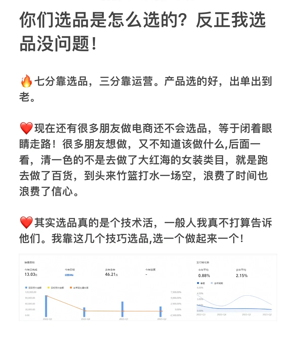 你们选品是怎么选的？反正我选品没问题！